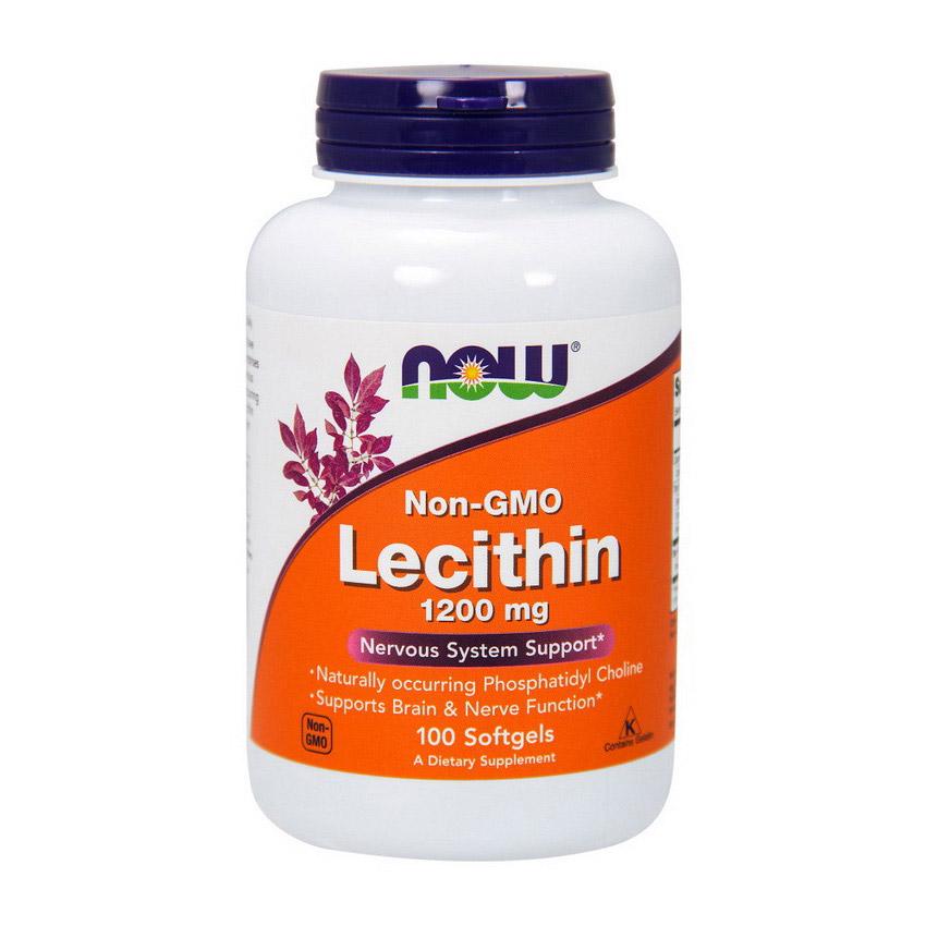 Лецитин 1200 мг Now Foods Lecithin 1200 mg 100 softgels