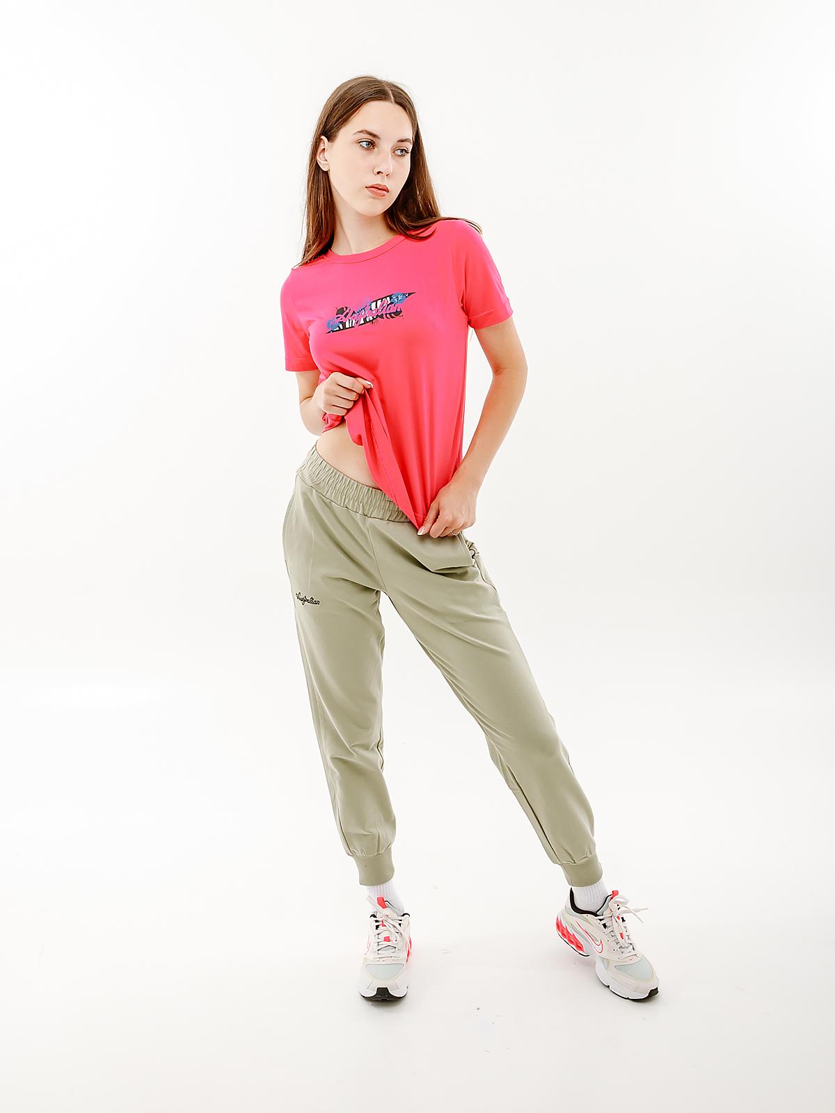Футболка жіноча Australian LOGO FLOWERS TEE JERSEY V XL Рожевий (7dLSDTS0027-227 XL)