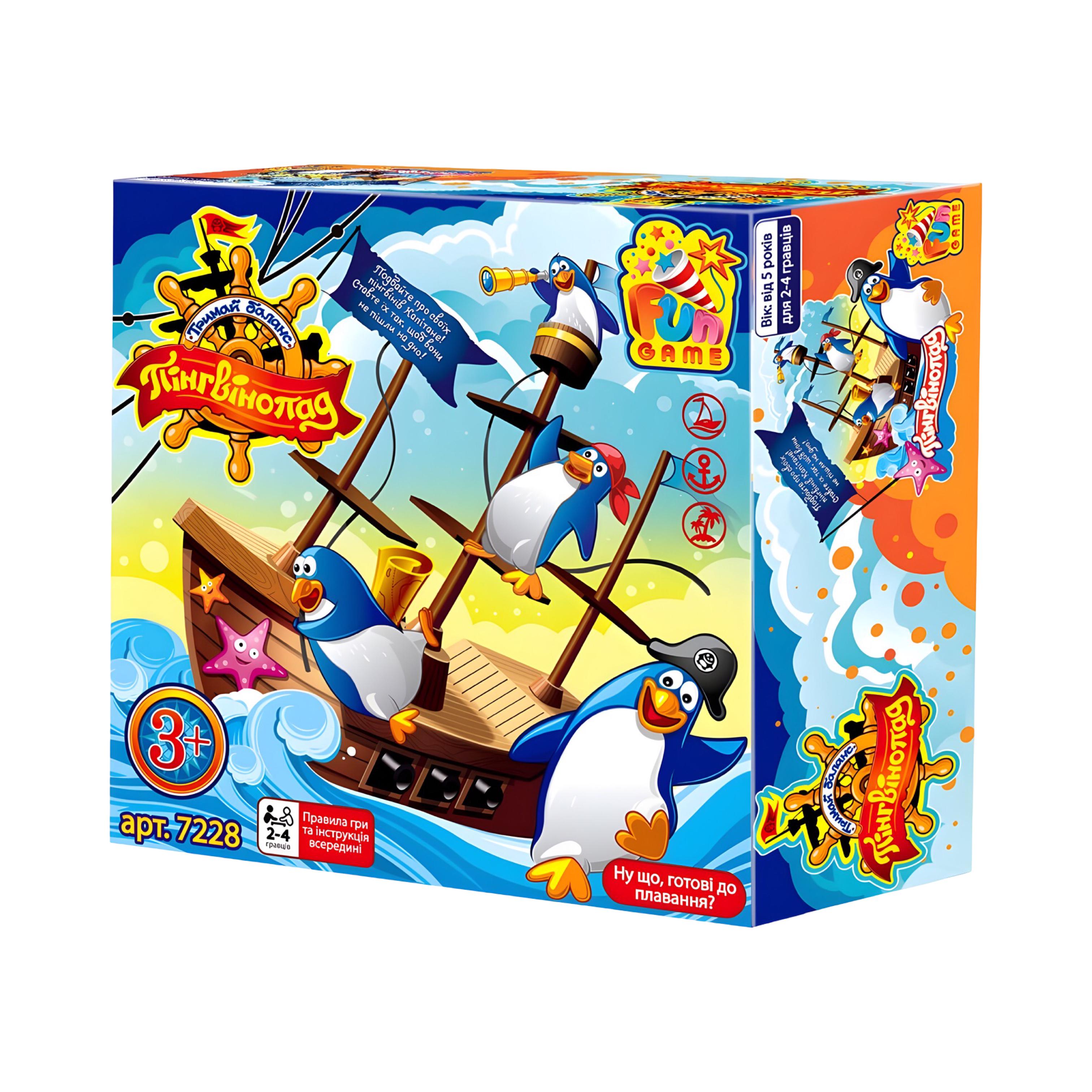 Настольная игра Пингвинопад 7228 – 4FUN Game Club корабль пингвины (7228)