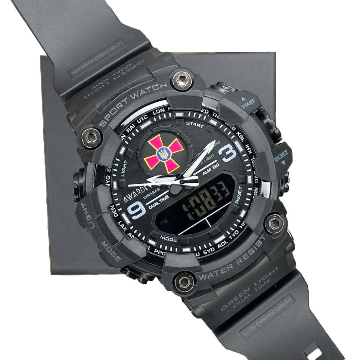 Часы наручные Awarder ЗСУ All 001 водостойкие в коробке Black - фото 2 Часы наручные Awarder ЗСУ All 001 водостойкие в коробке Black - фото 2