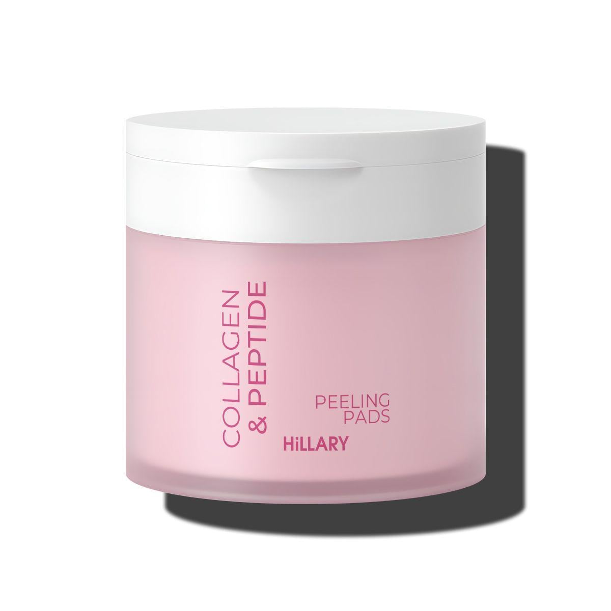 Тонер-педи відлущувальні Hillary Collagen & Peptide Peeling Pads з колагеном та пептидами 60 шт. (HI-08-444)