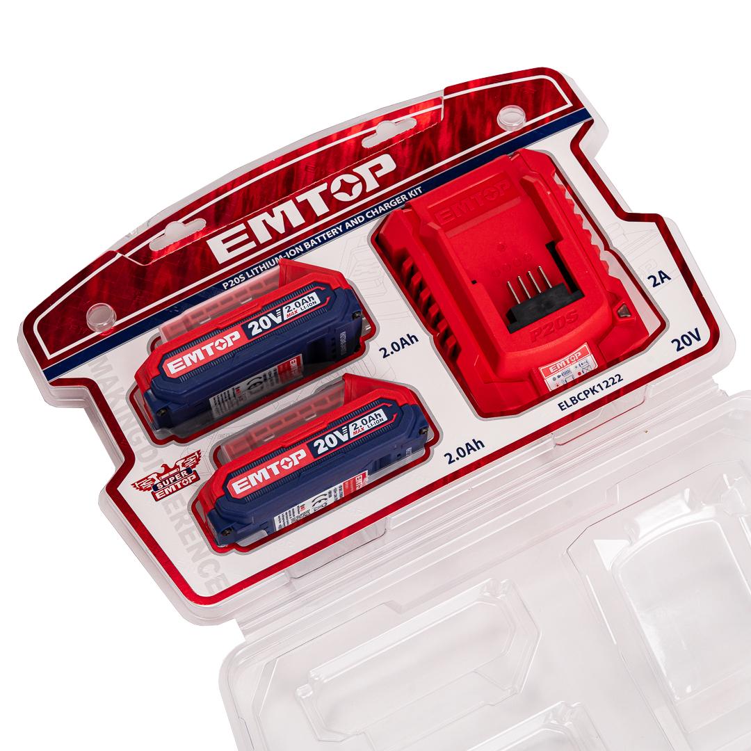 Комплект EMTOP ELBCPK1222 серії P20S ЗП EFCR20200 та 2 АКБ EBPK20011 - фото 7 Комплект EMTOP ELBCPK1222 серії P20S ЗП EFCR20200 та 2 АКБ EBPK20011 - фото 7