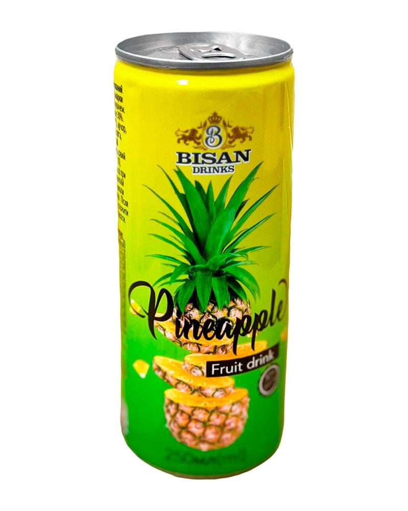 Напій BISAN Drinks Pineapple соковмісний негазований 250 мл