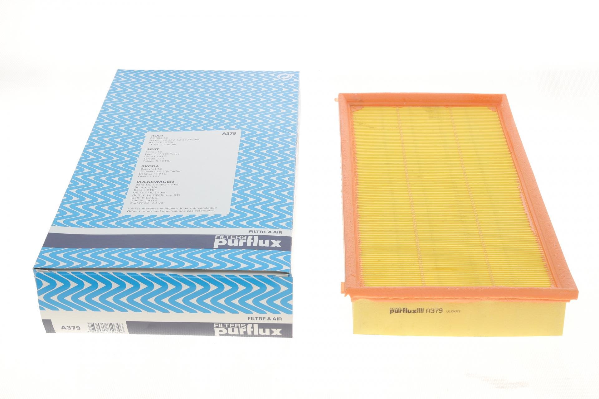 Фільтр повітряний PURFLUX для Audi A3/VW Golf/Bora/Skoda Octavia 1,6/1,8/1,9SDI/1,9TDI/2,0-16V 97- (A379)