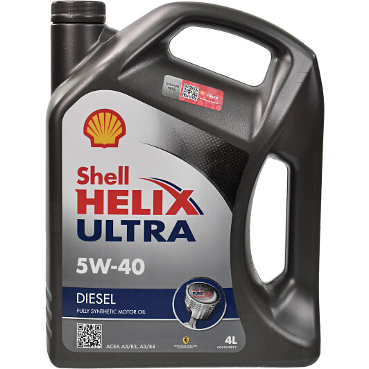 Моторное масло SHELL Helix Ultra Diesel A3/B3/B4 CF 5W-40 4 л (550040549)