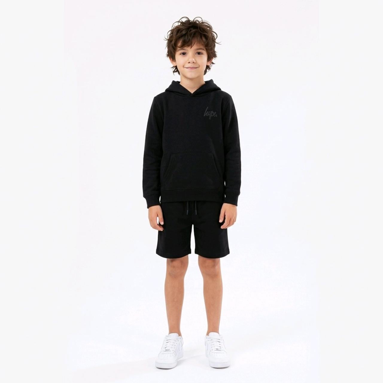 Костюм на флисе для подростков худые и шорты hype kids 134-140 см 9-10 г. Черный (5167897753994-1)