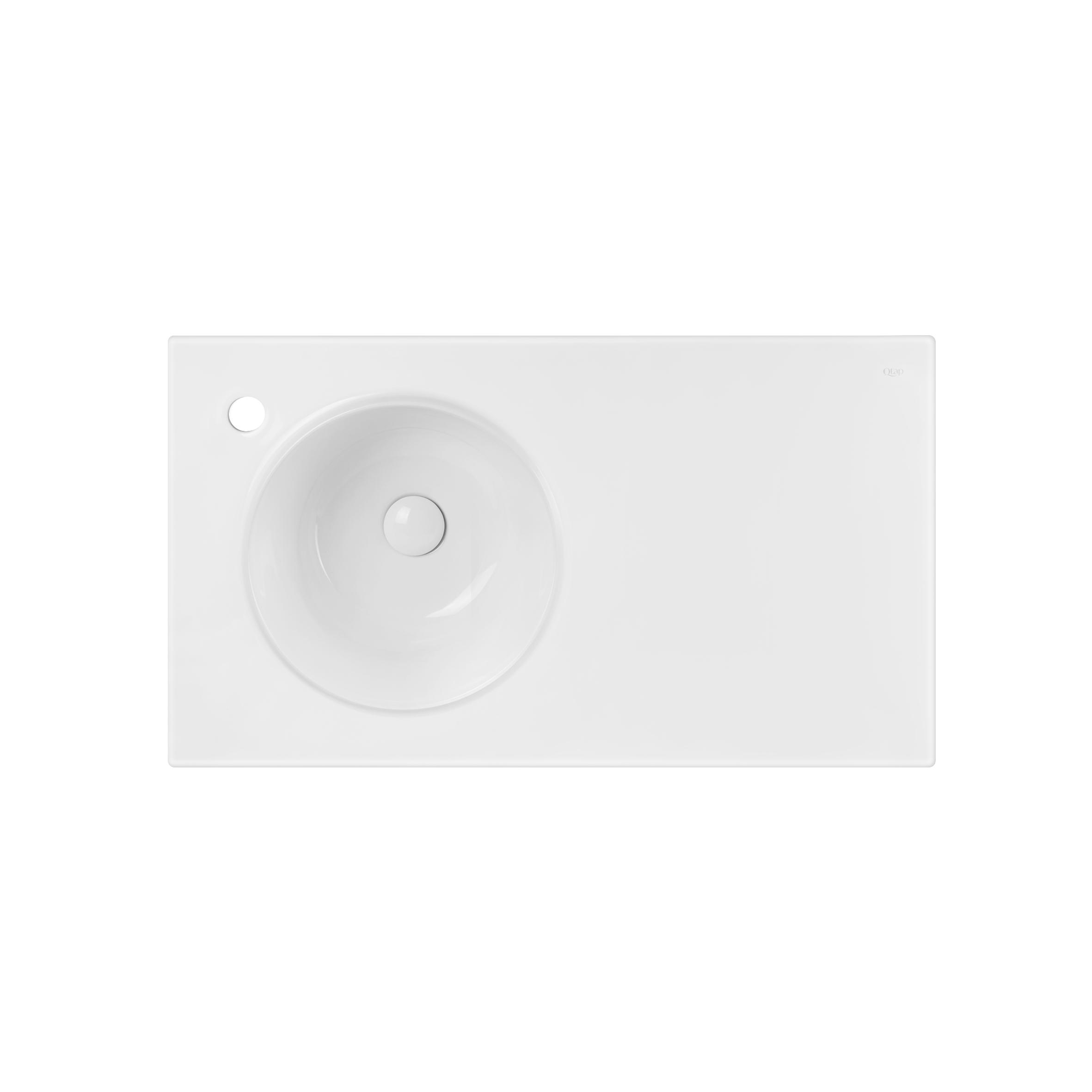 Раковина Qtap Virgo з донним клапаном 800х460х300 мм White (QT1811FL8130ALLW)