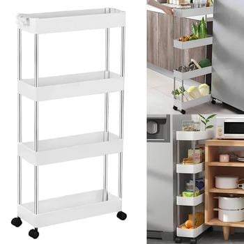 Полиця-органайзер Bathroom Rack для ванної та кухні 4 яруси (DT-10) - фото 2 Полиця-органайзер Bathroom Rack для ванної та кухні 4 яруси (DT-10) - фото 2