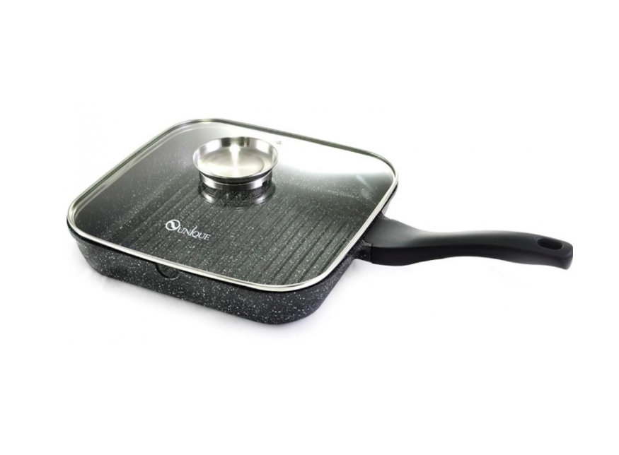 Сковорода-гриль з кришкою Unique 28 см UN-4012