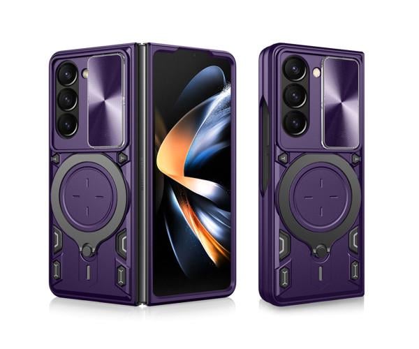 Чехол-накладка Omeve Magnetic Ring для Samsung Galaxy Z Fold5 Фиолетовый