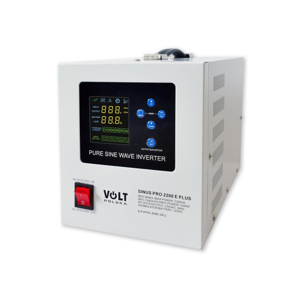 Источник бесперебойного питания Volt Polska Sinus PRO 2200 E PLUS 12/230V 1200/2200W (3SPM22012M)
