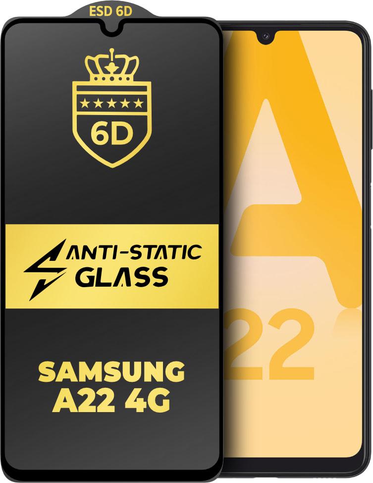 Защитное стекло 6D Anti-Static Samsung Galaxy A22 4G A225 Glass Shield - фото 1