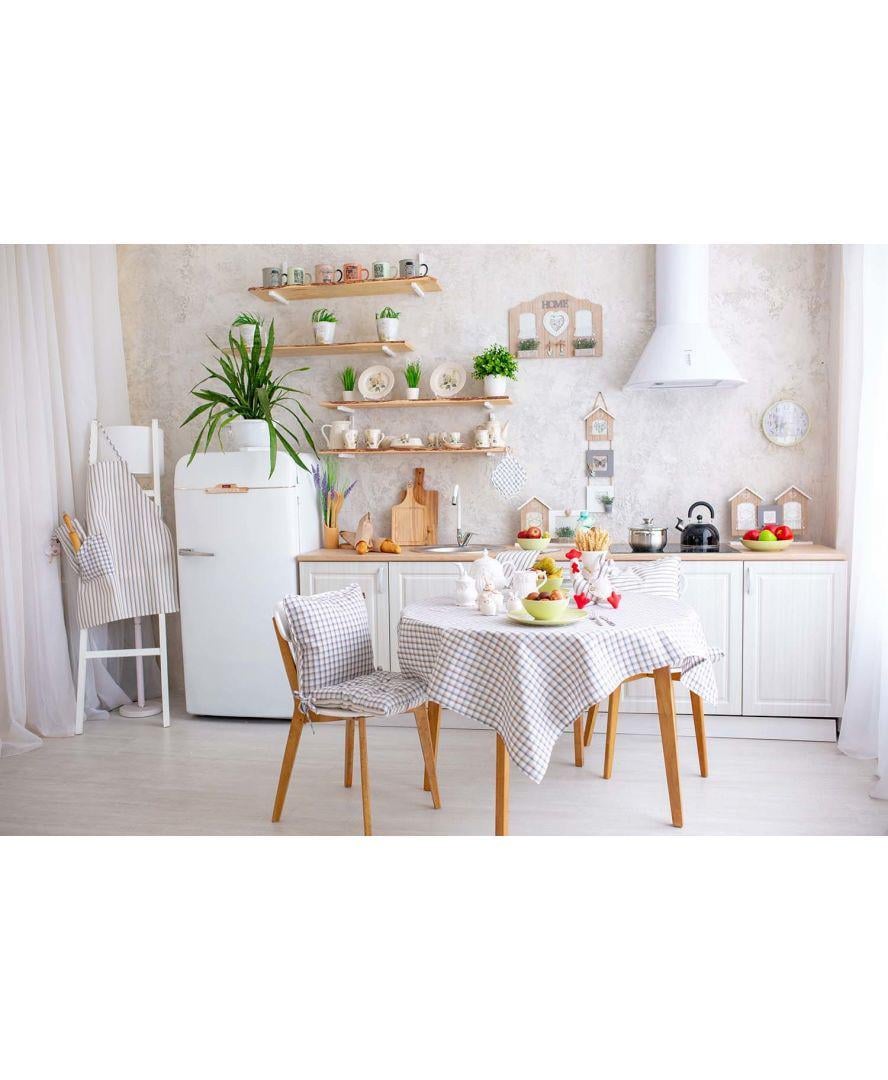 Скатерть Кантри Коричневая клетка 180x136 см