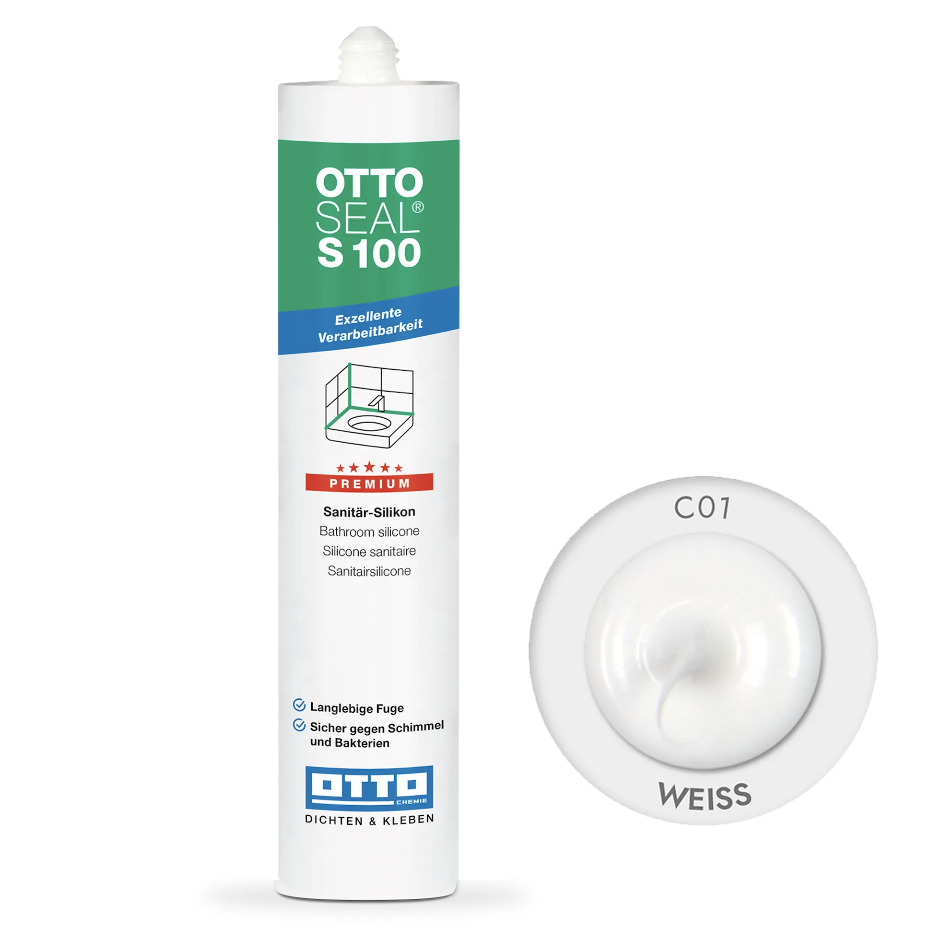 Герметик силиконовый OTTOSEAL S100 C01 Белый (S100C01)