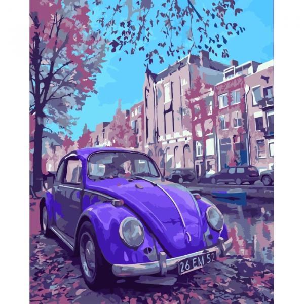 Набор для росписи по номерам Идейка Городской пейзаж В стиле ретро 40х50 см (КНО2503-mt)