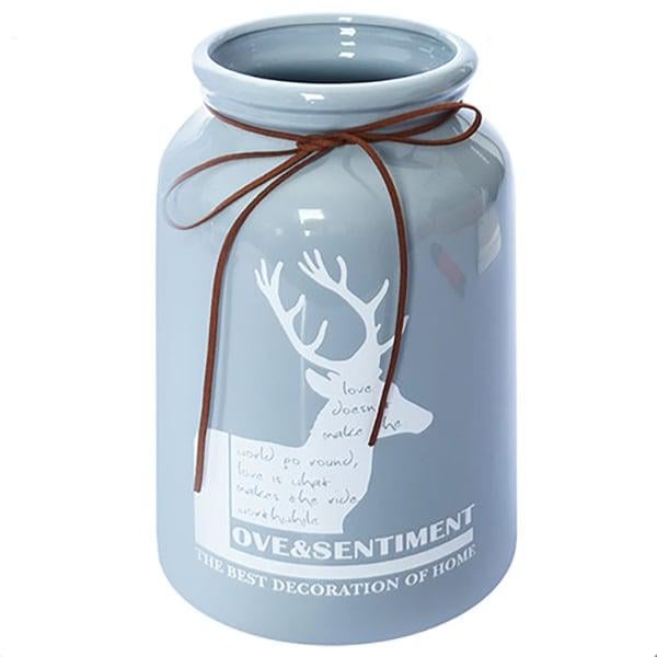 Ваза керамическая Stenson 25,5х15 см Голубой N00982 Ваза керамическая Stenson 25,5х15 см Голубой N00982