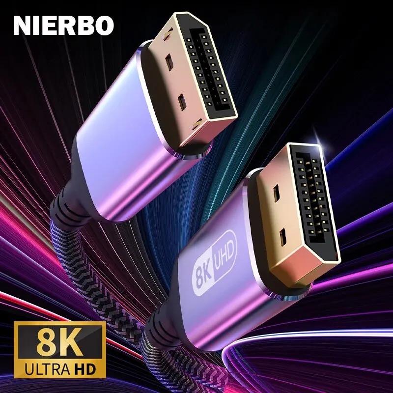 Кабель для монитора Nierbo 4K 144Hz HDMI displayport с DP на HDMI 8K 60Hz 2 м (2319052902) - фото 2