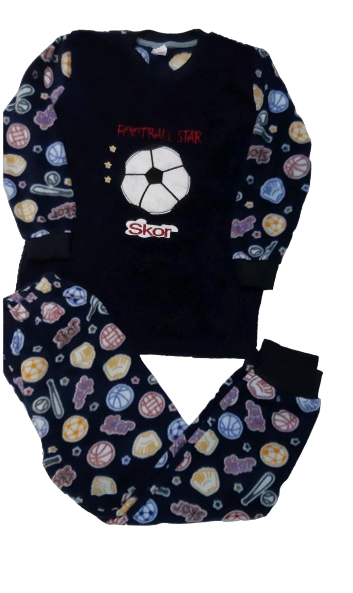 Пижама для мальчика Turkey kids Homewear Skor 5921k с принтом 146-152 см Темно-синий