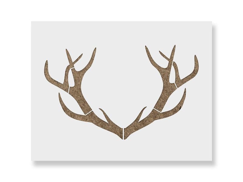 Трафарет многоразовый Оленьи рога 1 мм пластик 40х24 см