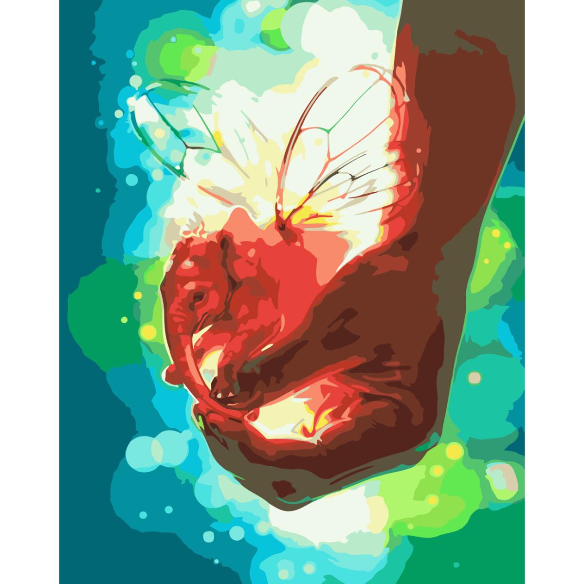 Картина по номерам Strateg Премиум Очаровательный слоник 2 с лаком 40х50 см (SY6711)