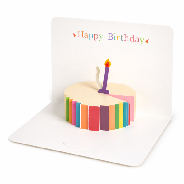 Поздравительная открытка «Happy Birthday» с объемным тортом внутри (31434417) Поздравительная открытка «Happy Birthday» с объемным тортом внутри (31434417)