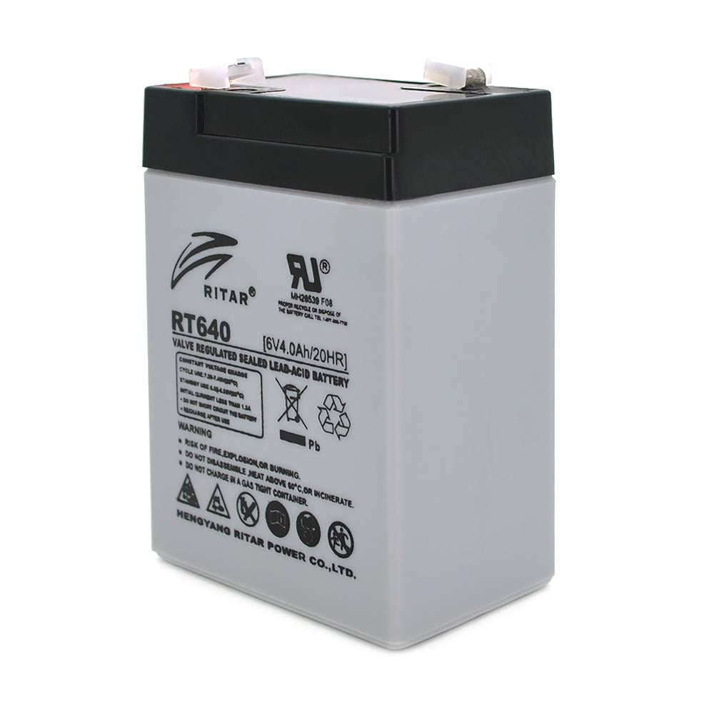 Батарея акумуляторна AGM RITAR RT640 6V 4Ah 107 Q20 70х47х99 мм Black (40932)