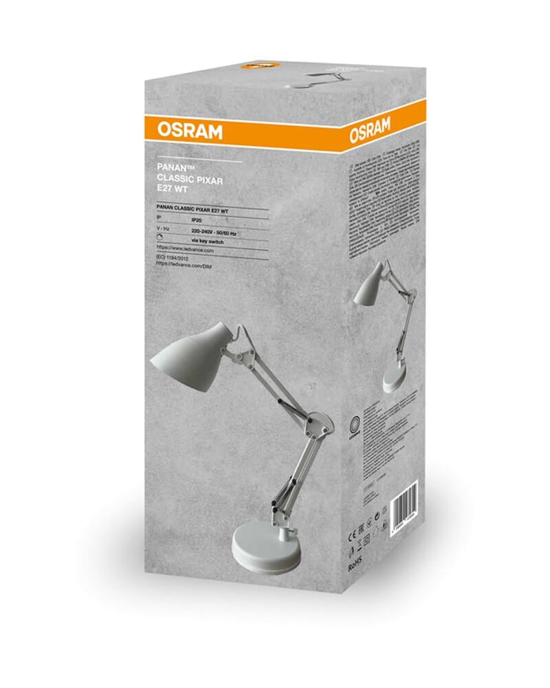 Настольная лампа Ledvance 4099854364082 Panan Classic Pixar E27 1x40W IP20 Белый (27568656) - фото 2 Настольная лампа Ledvance 4099854364082 Panan Classic Pixar E27 1x40W IP20 Белый (27568656) - фото 2