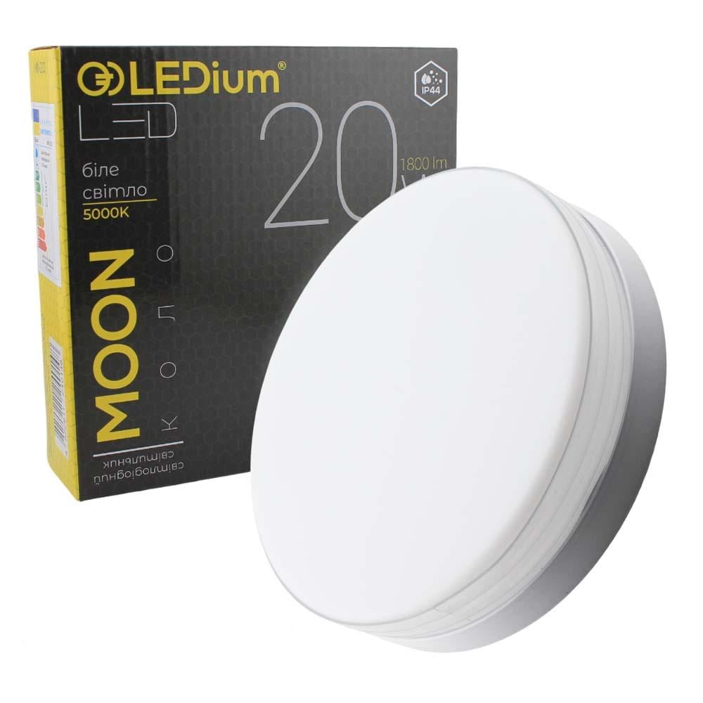 Світильник світлодіодний LEDium MOON 20W 1800Lm 5000k IP44 круглий (17476)