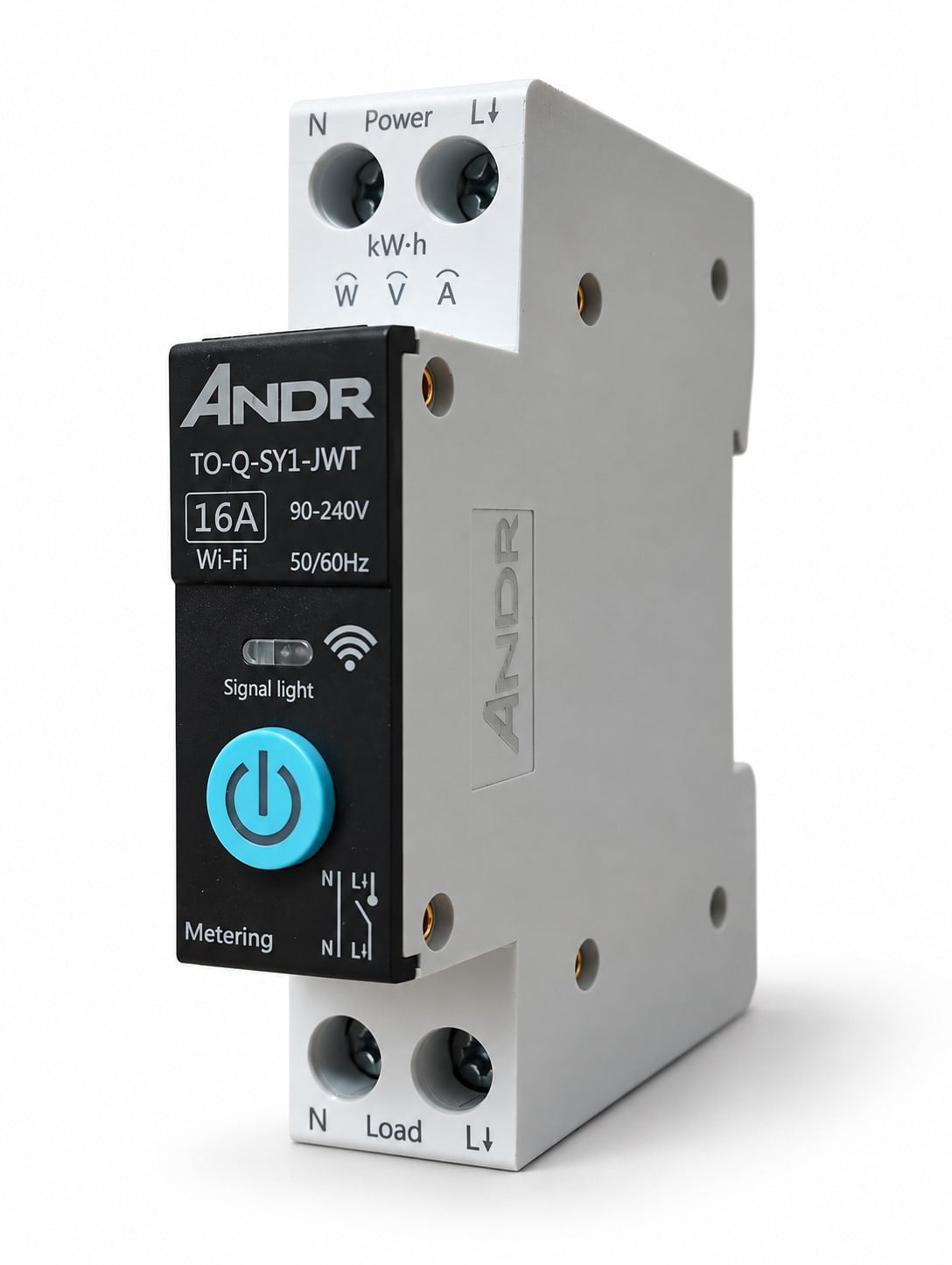 Умный Wi‑Fi автомат ANDR 16А Tuya с мониторингом энергопотребления (TO-Q-SY1-JWT)