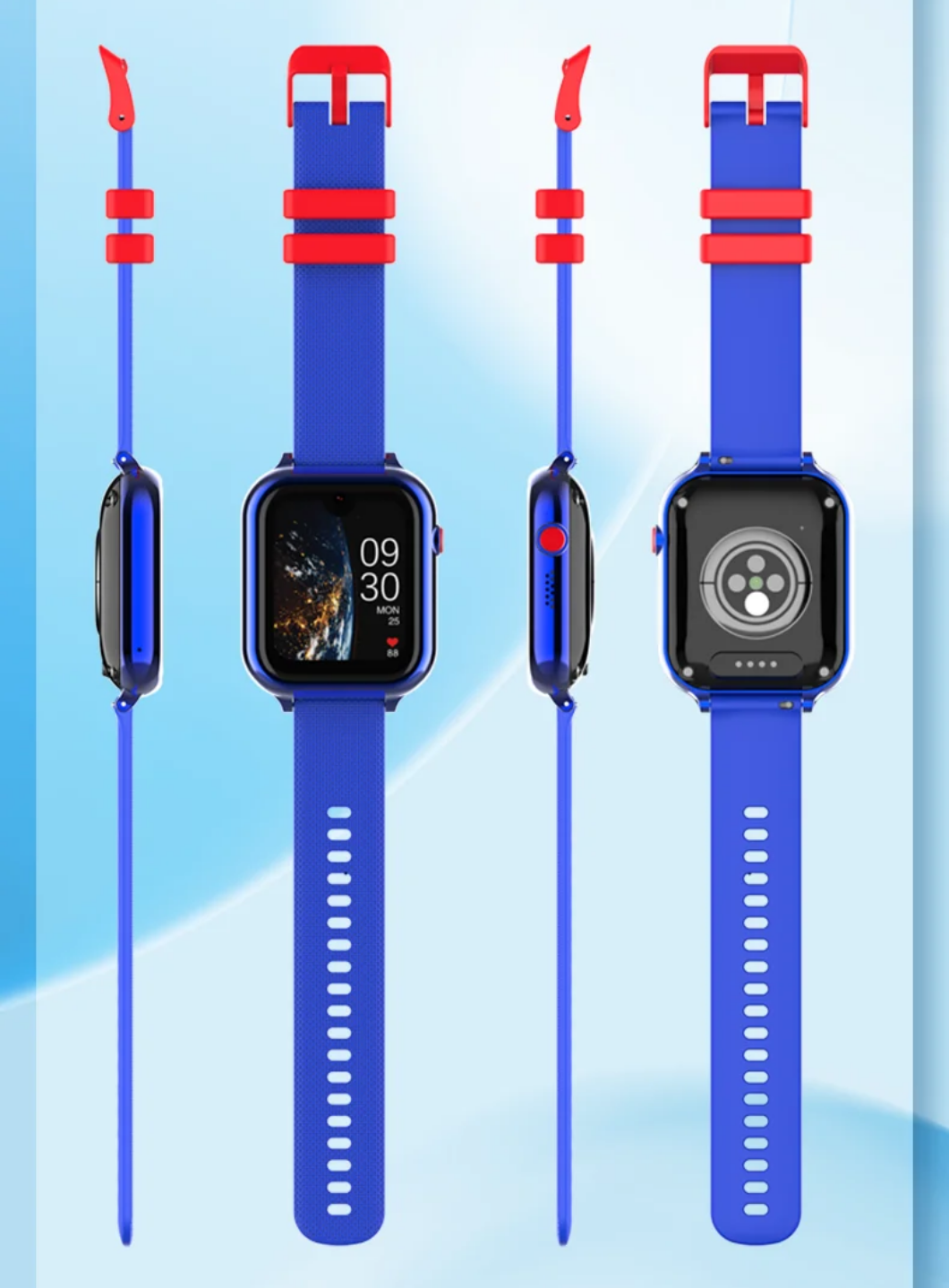 Смарт-годинник з GPS для дітей Wonlex KT38 AMOLED 16GB Blue — фото 3
