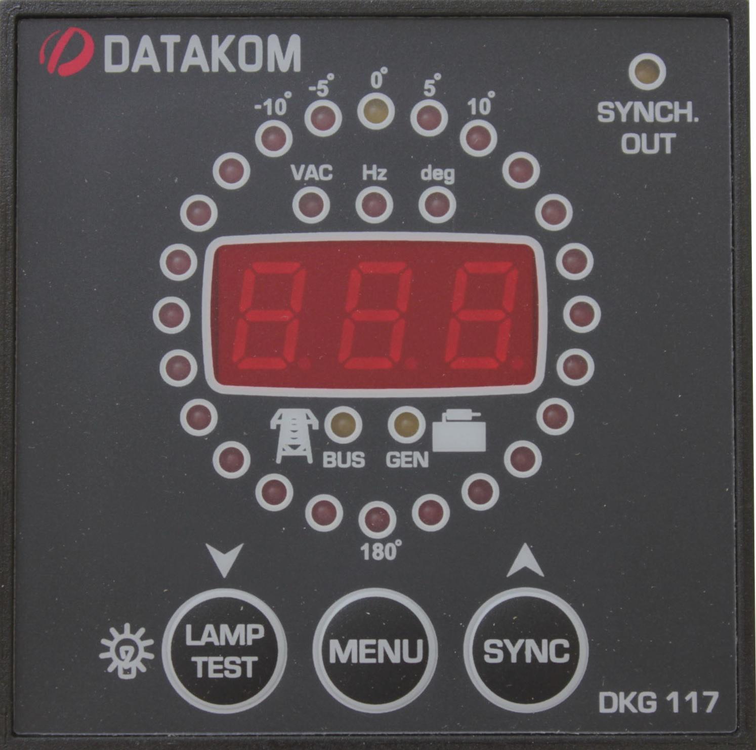 Контроллер синхронизации DATAKOM DKG-117 72x72 мм с контрольным реле - фото 1