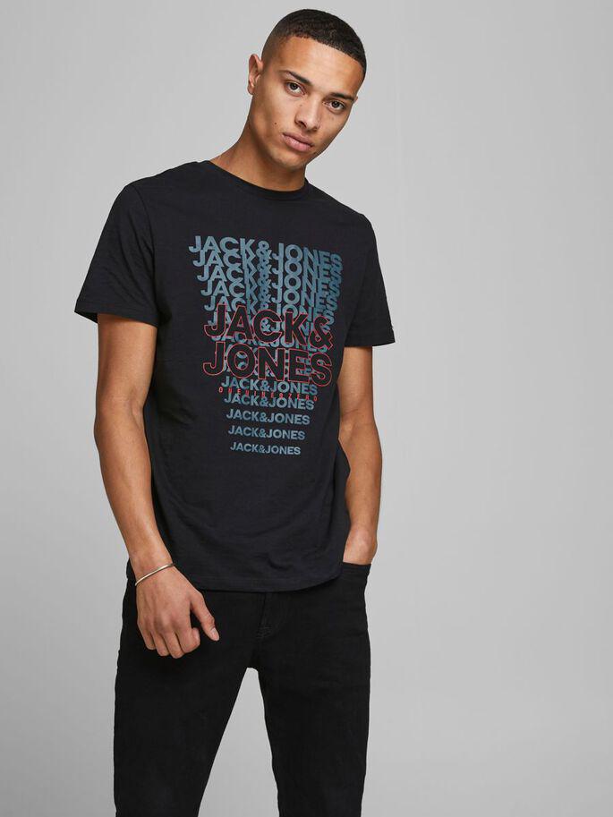 Футболка Jack & Jones 12173066x10 мужская S Черный (173071)