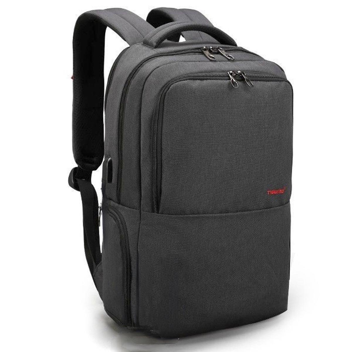 Городской рюкзак Tigernu T-B3259 для ноутбука 15,6" с USB 20 л + кодовый замок Темно-серый (1863)