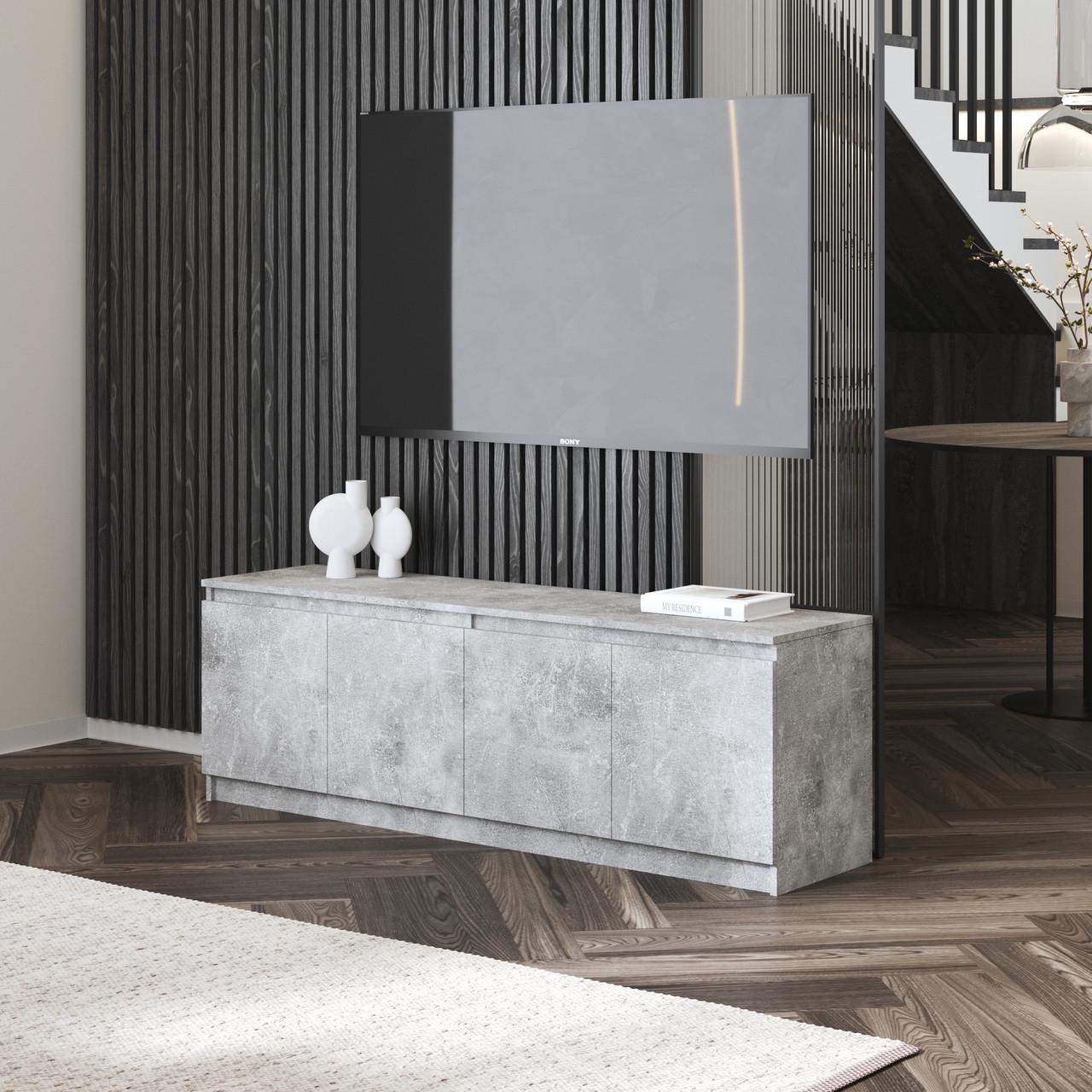 Тумба под телевизор VAYS 160х40х53 см Бетон (30668425)