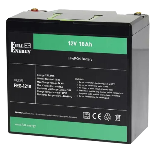 Акумуляторна батарея Full Energy FEG-1218 12V 18 Ah LiFePO4 (30359497)