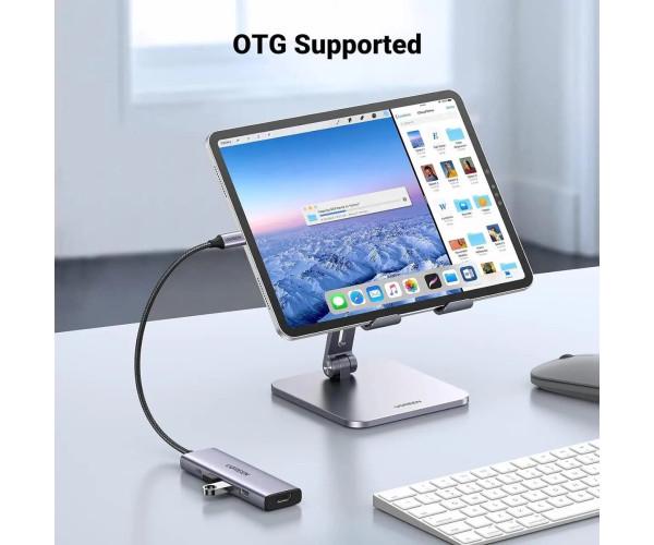 Хаб USB UGREEN Type-C Multifunction Adapter Grey - фото 6 Хаб USB UGREEN Type-C Multifunction Adapter Grey - фото 6