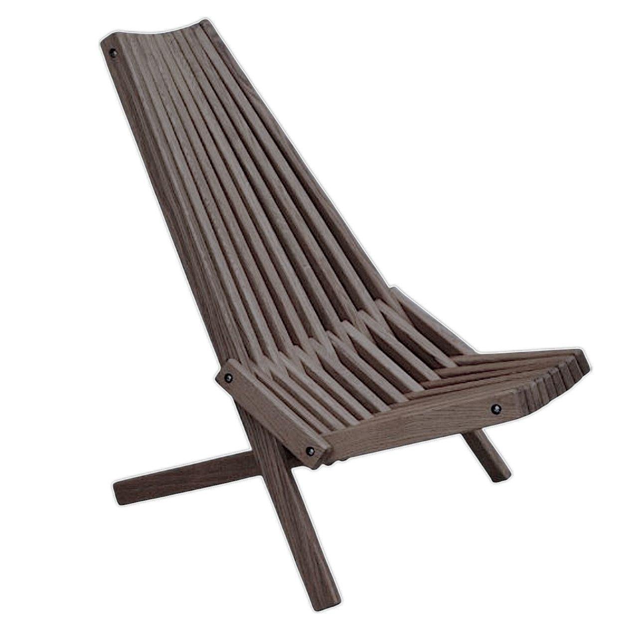Шезлонг дубовый KENTUKKI Серый Антрацит