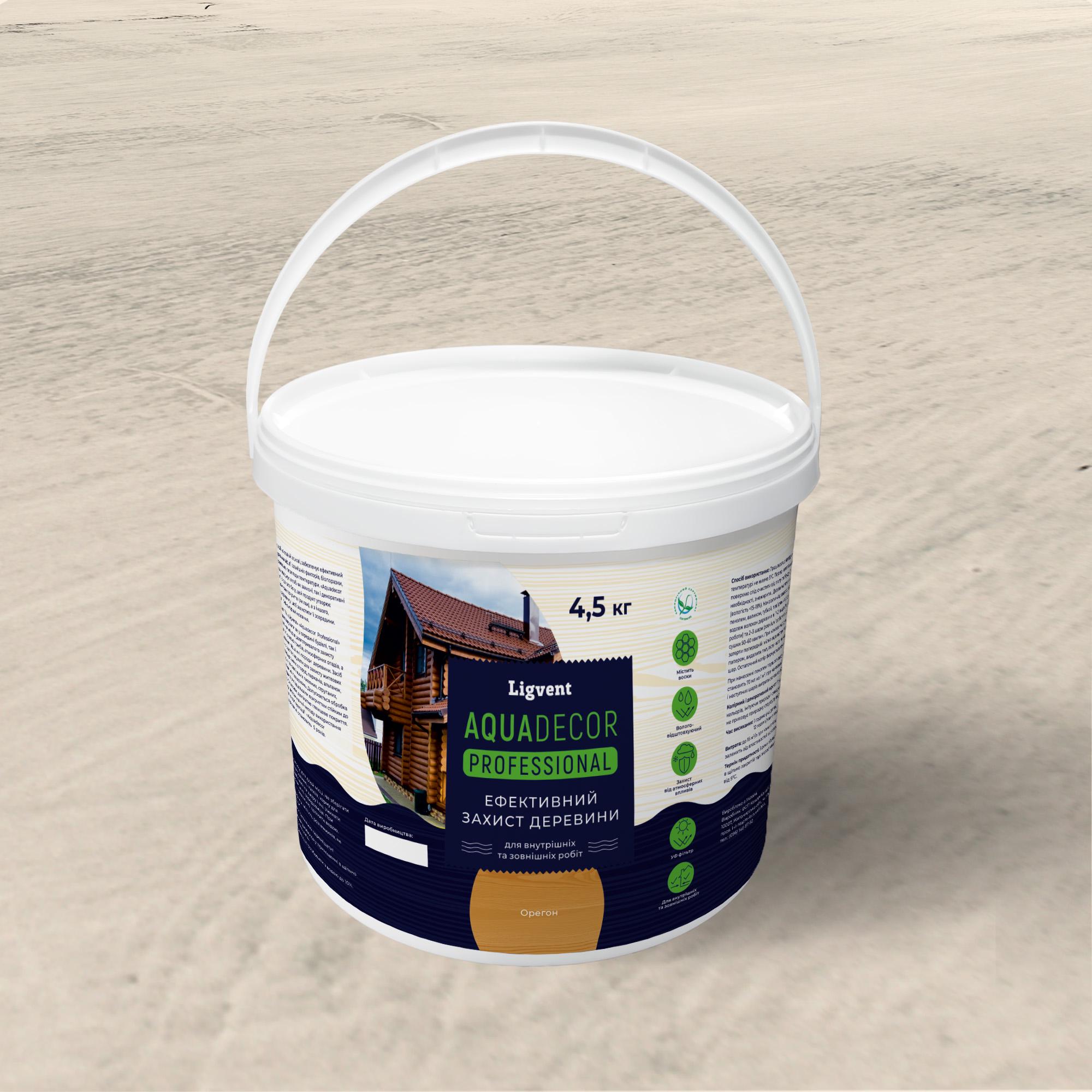 Фарба для дерева Ligvent Аквадекор 4,5 кг Орегон (000000169) - фото 1