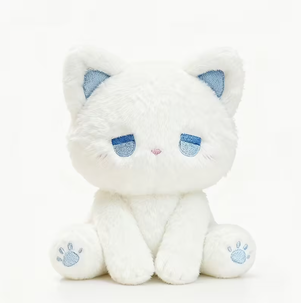М'яка іграшка плюшева Котик 18 см Білий (23124)