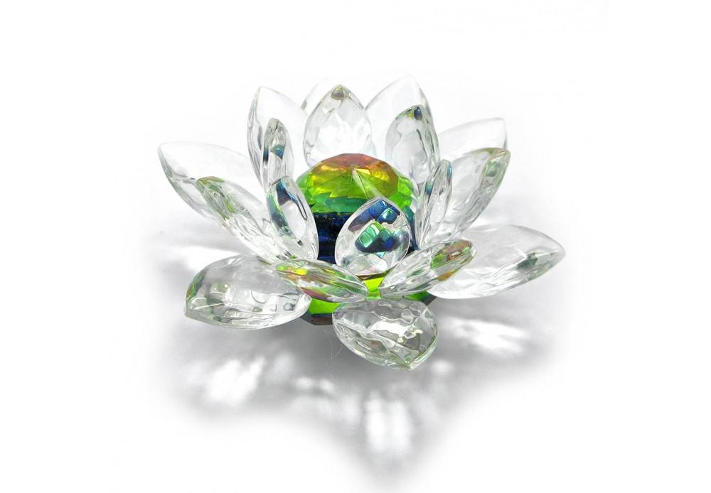 Статуэтка Лотос хрустальный 4 10х10х3,5 см Белый (21323)