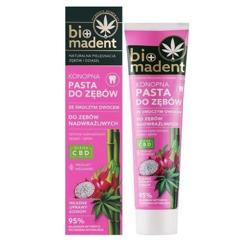 Зубна паста відбілююча з бамбуковим вугіллям і червоною живленням BIO Madent 100 мл