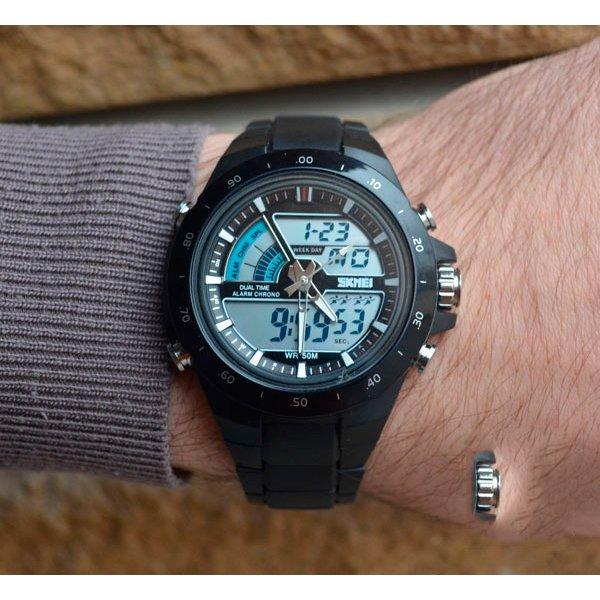 Наручные часы Skmei Shark 1016 с комбинированным циферблатом Black (1037342284) - фото 9 Наручные часы Skmei Shark 1016 с комбинированным циферблатом Black (1037342284) - фото 9