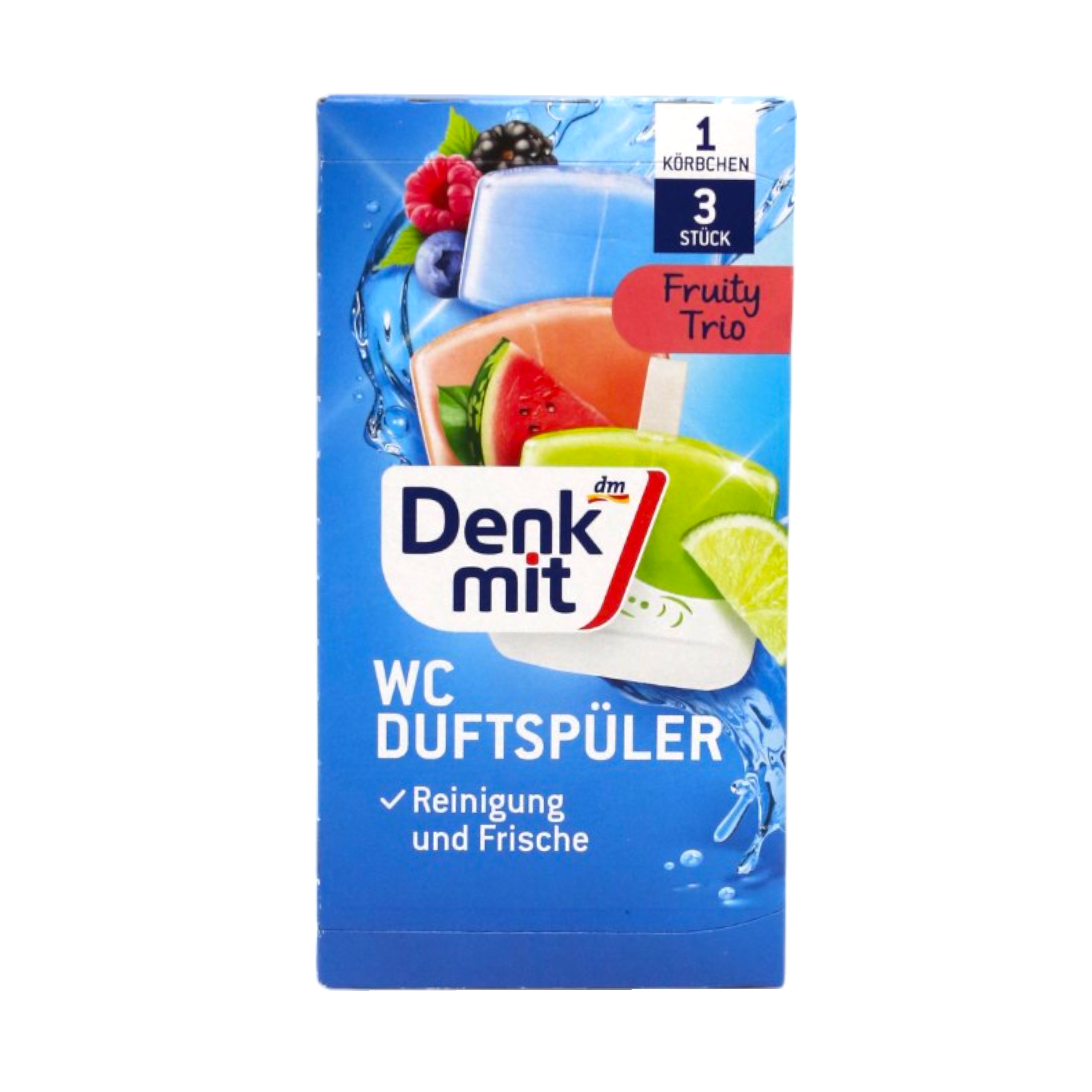 Туалетный блок для унитаза Denkmit Fruity Trio 3 шт. (НФ-00008966)