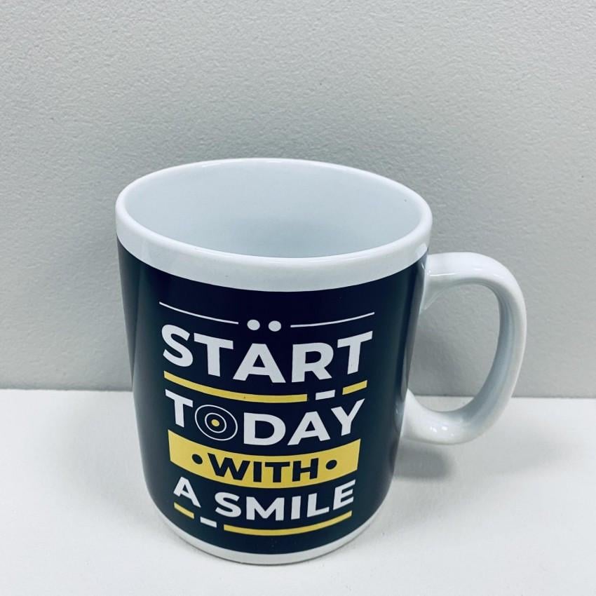 Чашка Olens 3235 Start today with a smile XXL керамічна 800 мл (2441229767) - фото 2 Чашка Olens 3235 Start today with a smile XXL керамічна 800 мл (2441229767) - фото 2