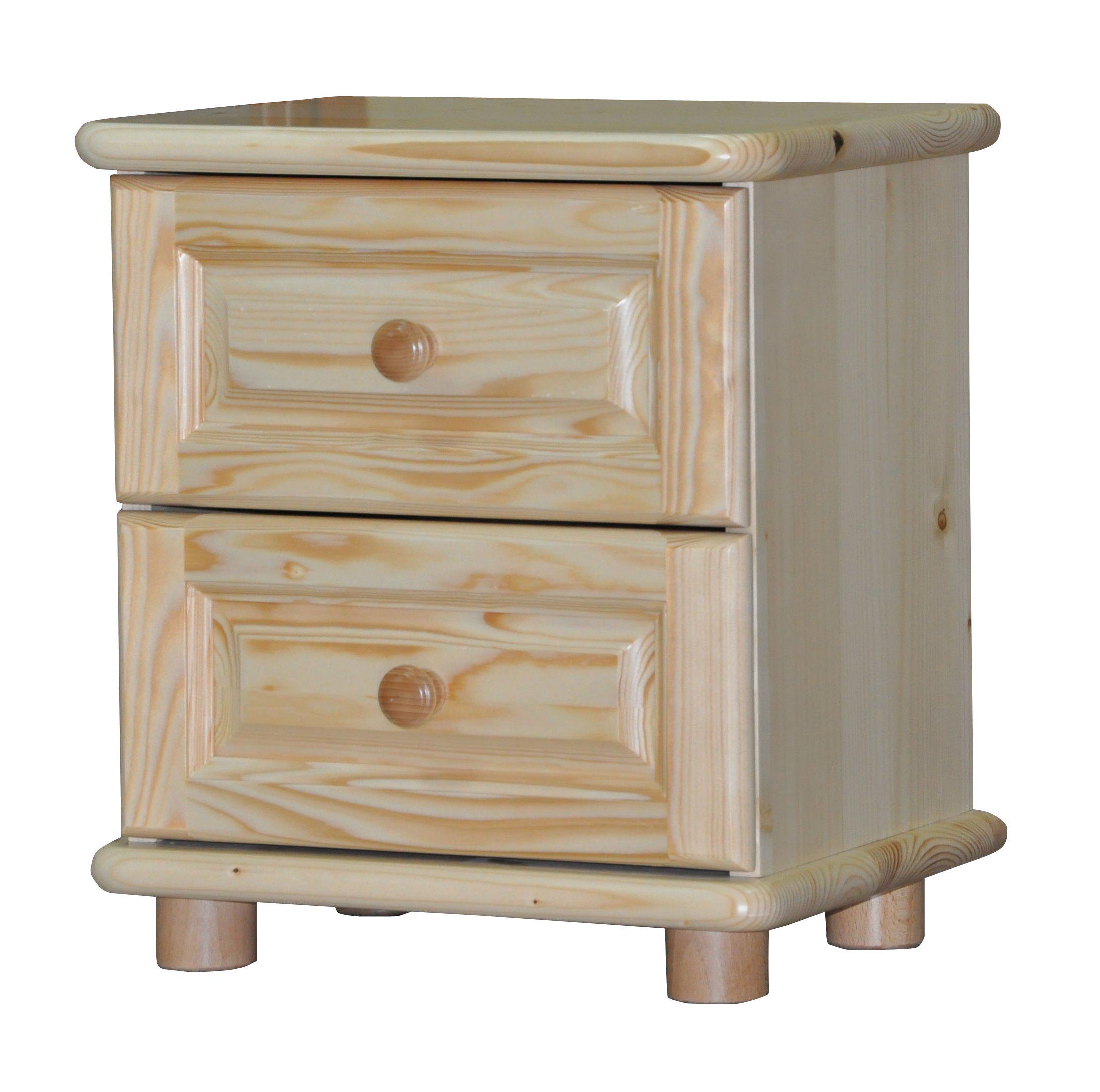 Тумба прикроватная деревянная Скиф ТВ-18 Натуральный прозрачный лак (25157228)