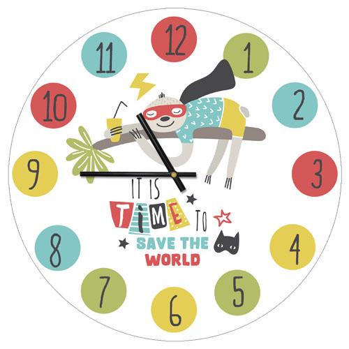Часы настенные круглые Presentville It is time to save the world 36 см (CHR P 20A013)