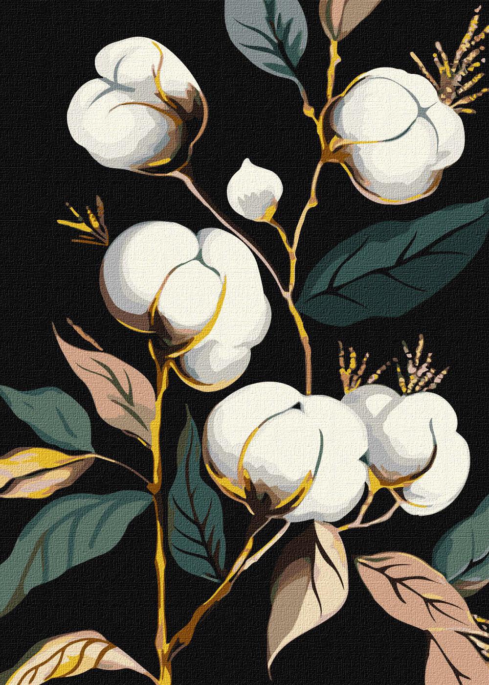 Картина по номерам Ідейка Белоснежный хлопок с красками металлик extra 40х50 (KHO3246)