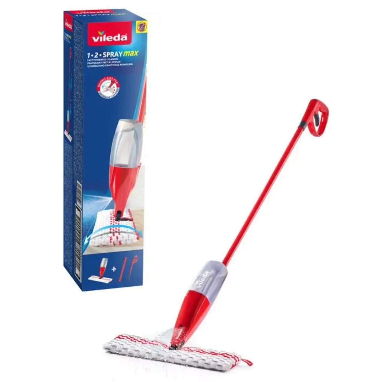 Швабра с телескопической ручкой Vileda Max Spray 173502 - фото 3 Швабра с телескопической ручкой Vileda Max Spray 173502 - фото 3