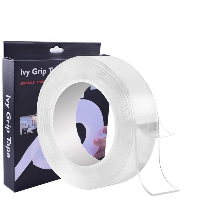 Лента клейкая двухсторонняя крепежная Ivy Grip Tape 1 м Прозрачный (2278090013)