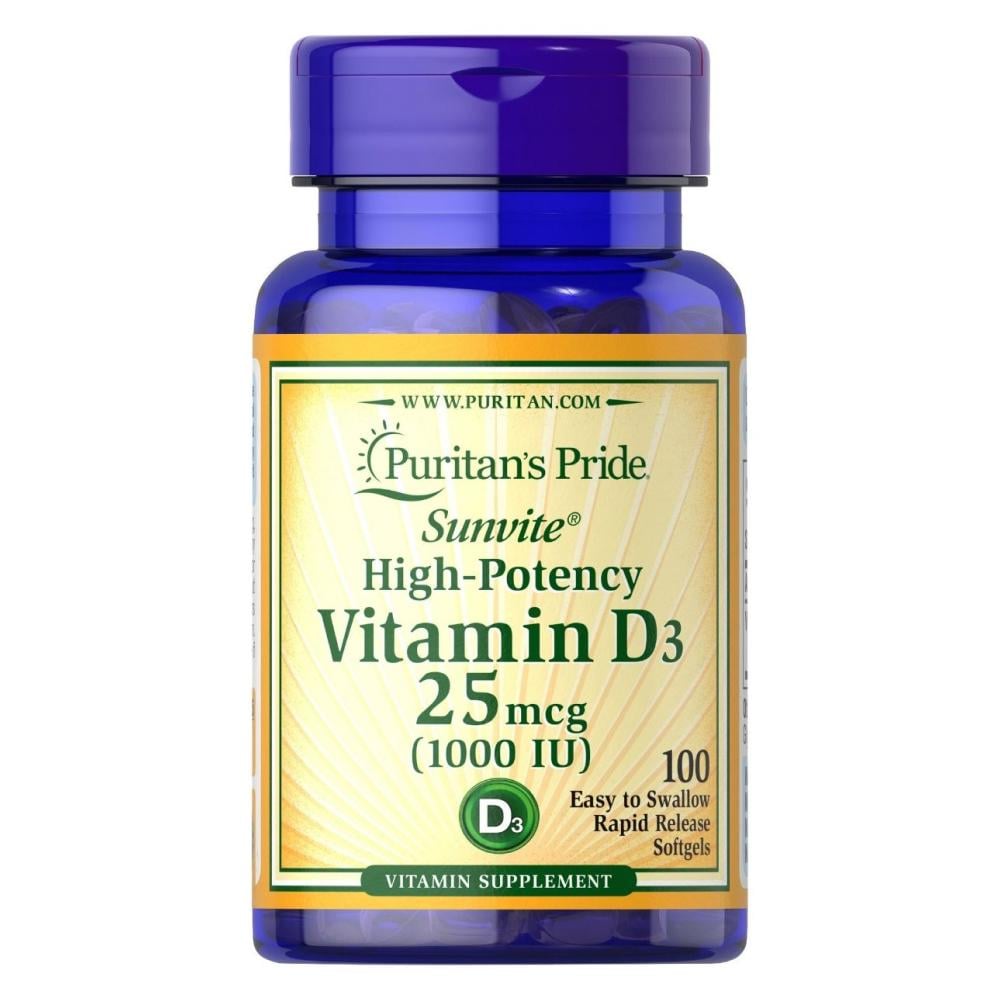 Витамин D3 25 mcg 1000IU 100softgels (2022-09-0130)